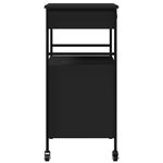 Casa si Gradina - Mobilier - Comode si corpuri - Corpuri bucatarie - Carucior de bucatarie, negru, 56x43x89,5 cm, lemn prelucrat - Infinity.ro
