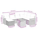 Casa si Gradina - Gradina si terasa - Mobilier exterior - Seturi mobila gradina - Set canapele de gradina cu perne, 8 piese, gri, poliratan - Infinity.ro