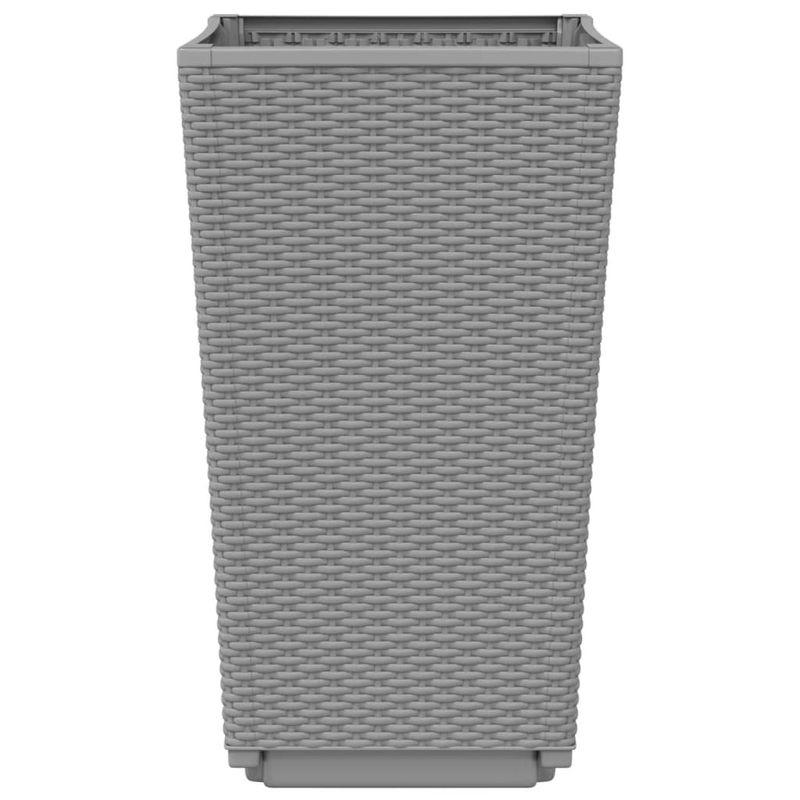 Casa si Gradina - Gradinarit si plante - Plante si ghivece - Ghivece si suporturi - Jardiniere de gradina, 2 buc., gri deschis, 32,5x32,5x57 cm, PP - Infinity.ro