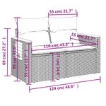Casa si Gradina - Gradina si terasa - Mobilier exterior - Seturi mobila gradina - Set mobilier de gradina cu perne, 9 piese, negru, poliratan - Infinity.ro