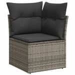 Casa si Gradina - Gradina si terasa - Mobilier exterior - Seturi mobila gradina - Set mobilier de gradina cu perne, 14 piese, gri, poliratan - Infinity.ro