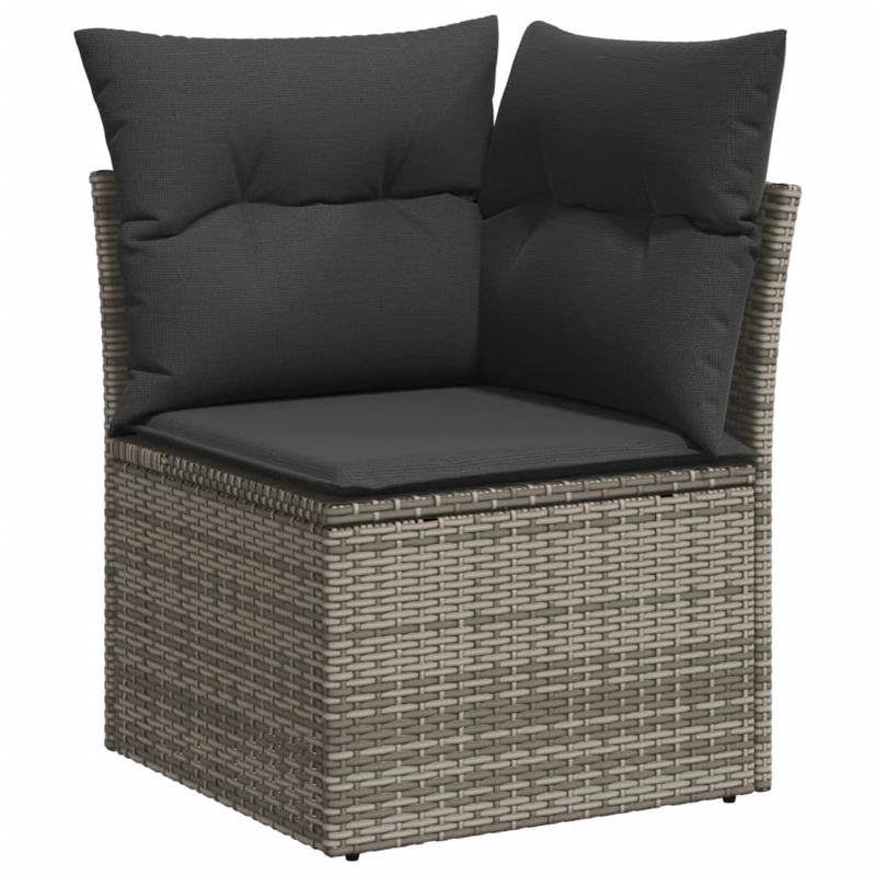 Casa si Gradina - Gradina si terasa - Mobilier exterior - Seturi mobila gradina - Set mobilier de gradina cu perne, 14 piese, gri, poliratan - Infinity.ro