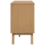Casa si Gradina - Mobilier - Comode si corpuri - Comode - Servanta "OLDEN", alb si maro, 114x43x73,5 cm, lemn masiv pin - Infinity.ro