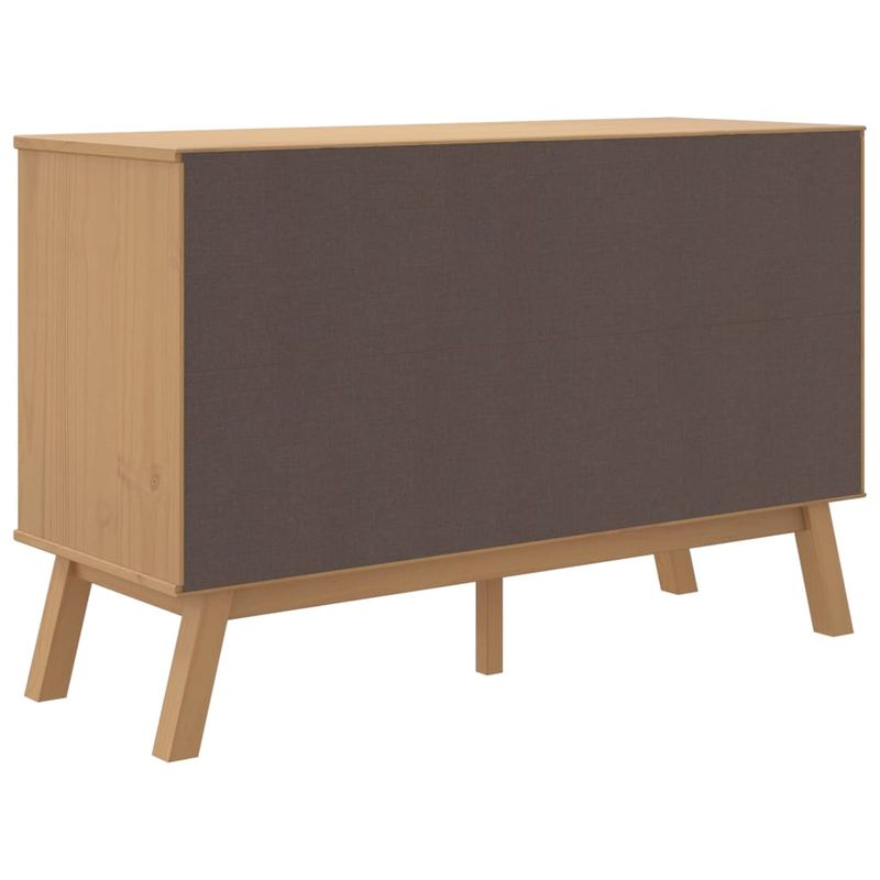 Casa si Gradina - Mobilier - Comode si corpuri - Comode - Servanta "OLDEN", alb si maro, 114x43x73,5 cm, lemn masiv pin - Infinity.ro