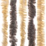 Casa si Gradina - Textile si covoare - Perdele si draperii - Perdele - Perdea pentru insecte, maro inchis si bej, 90x200 cm, chenille - Infinity.ro