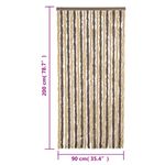 Casa si Gradina - Textile si covoare - Perdele si draperii - Perdele - Perdea pentru insecte, maro inchis si bej, 90x200 cm, chenille - Infinity.ro