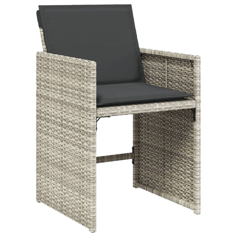 Casa si Gradina - Gradina si terasa - Mobilier exterior - Seturi mobila gradina - Set mobilier gradina cu perne, 9 piese, gri deschis, poliratan - Infinity.ro