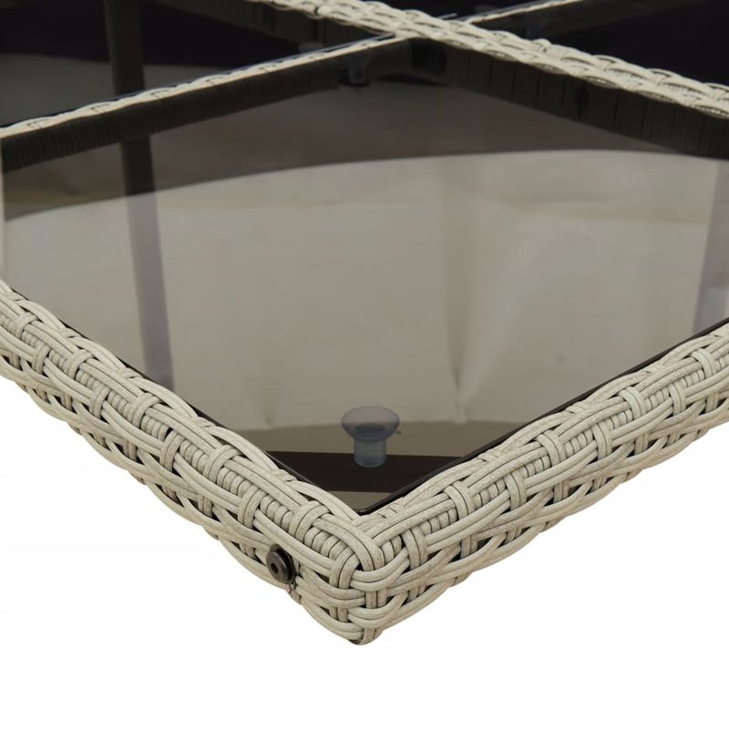 Casa si Gradina - Gradina si terasa - Mobilier exterior - Seturi mobila gradina - Set mobilier gradina cu perne, 9 piese, gri deschis, poliratan - Infinity.ro