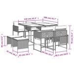 Casa si Gradina - Gradina si terasa - Mobilier exterior - Seturi mobila gradina - Set mobilier gradina cu perne, 9 piese, gri deschis, poliratan - Infinity.ro