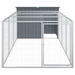 Petshop - Accesorii petshop - Culcusuri si custi - Custi interior si exterior - Cusca caine cu tarc antracit 153x396x110 cm otel galvanizat - Infinity.ro