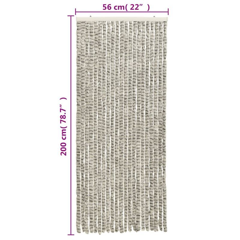 Casa si Gradina - Textile si covoare - Rulouri si jaluzele - Perdea pentru insecte gri deschis si gri inchis56x200cm chenille - Infinity.ro