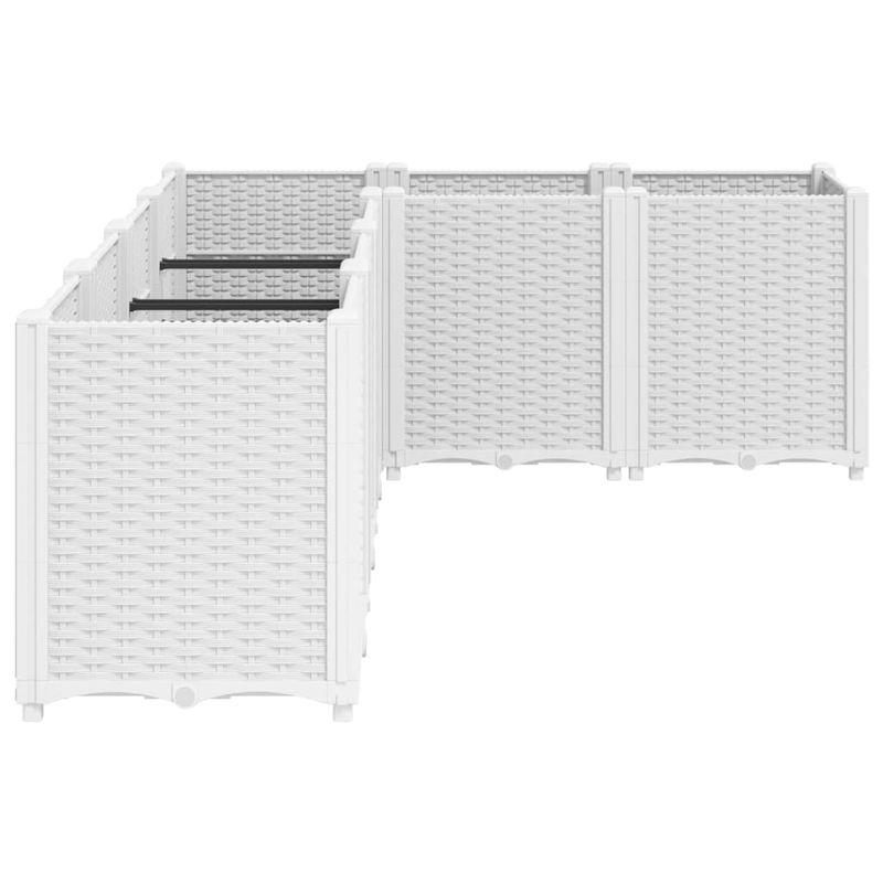 Casa si Gradina - Gradinarit si plante - Plante si ghivece - Ghivece si suporturi - Jardiniera de gradina, alb, 160x120x53 cm, PP - Infinity.ro