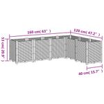 Casa si Gradina - Gradinarit si plante - Plante si ghivece - Ghivece si suporturi - Jardiniera de gradina, alb, 160x120x53 cm, PP - Infinity.ro