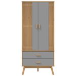 Casa si Gradina - Mobilier - Dulapuri si sifoniere - Sifoniere - Sifonier "OLDEN", gri/maro, 76,5x53x172 cm, lemn masiv pin - Infinity.ro