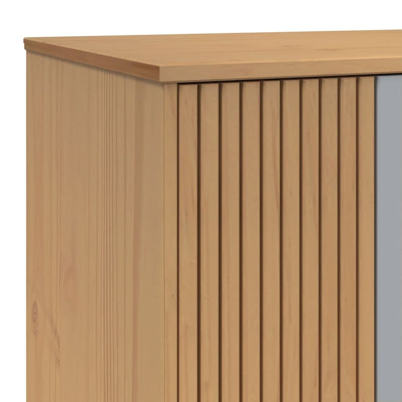 Casa si Gradina - Mobilier - Dulapuri si sifoniere - Sifoniere - Sifonier "OLDEN", gri/maro, 76,5x53x172 cm, lemn masiv pin - Infinity.ro