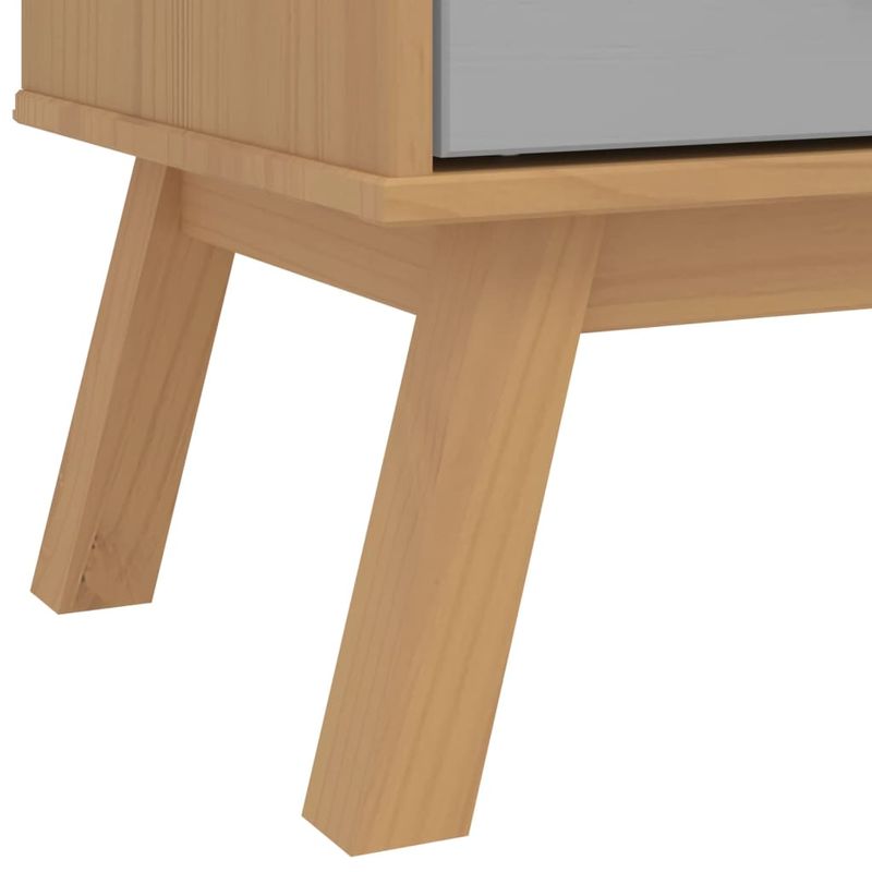 Casa si Gradina - Mobilier - Dulapuri si sifoniere - Sifoniere - Sifonier "OLDEN", gri/maro, 76,5x53x172 cm, lemn masiv pin - Infinity.ro