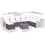 Casa si Gradina - Gradina si terasa - Mobilier exterior - Seturi mobila gradina - Set mobilier de gradina cu perne, 9 piese, negru, poliratan - Infinity.ro