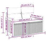 Casa si Gradina - Gradina si terasa - Mobilier exterior - Seturi mobila gradina - Set mobilier de gradina cu perne, 9 piese, negru, poliratan - Infinity.ro