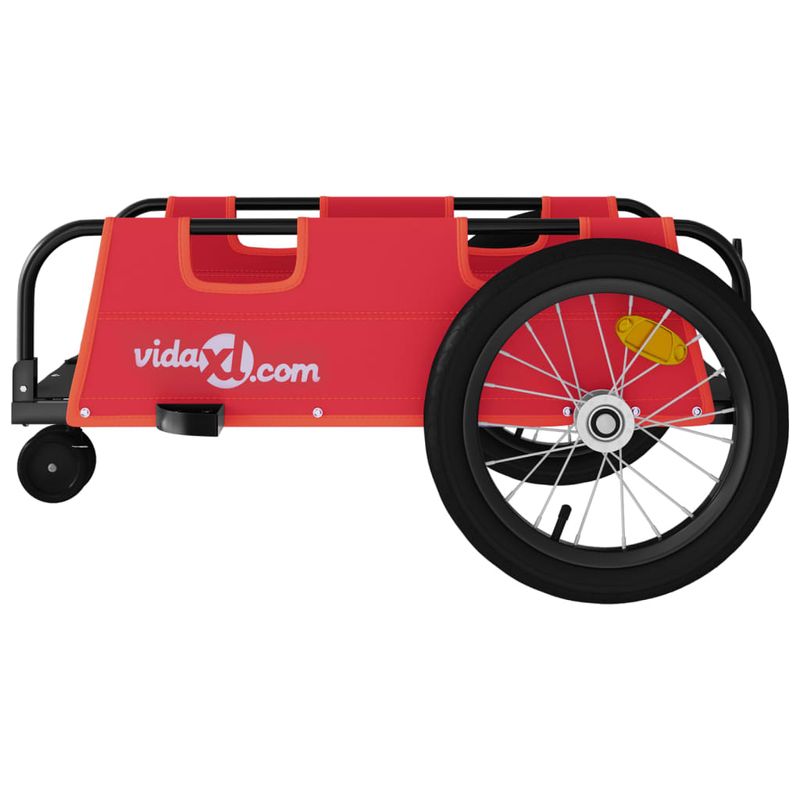 Sport si Outdoor - Ciclism - Accesorii pentru biciclete - Remorci biciclete - Remorca de bicicleta, rosu, textil oxford și fier, mărime 124x64.5x36 cm - Infinity.ro
