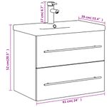 Casa si Gradina - Mobilier - Mobilier baie - Corpuri baie - Dulap pentru chiuveta de baie, lavoar incorporat, alb, mărime 60x38.5x48 cm - Infinity.ro