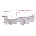 Casa si Gradina - Gradina si terasa - Mobilier exterior - Seturi mobila gradina - Set canapele de gradina, 7 piese, cu perne, bej, poliratan - Infinity.ro