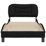 Casa si Gradina - Mobilier - Paturi si accesorii - Paturi - Cadru de pat cu tablie, negru, 90x200 cm, textil - Infinity.ro