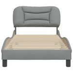 Casa si Gradina - Mobilier - Paturi si accesorii - Paturi - Cadru de pat cu tablie, gri deschis, 90x200 cm, textil - Infinity.ro