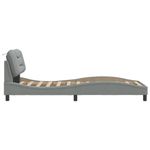 Casa si Gradina - Mobilier - Paturi si accesorii - Paturi - Cadru de pat cu tablie, gri deschis, 90x200 cm, textil - Infinity.ro