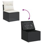Casa si Gradina - Gradina si terasa - Mobilier exterior - Seturi mobila gradina - Set mobilier de gradina cu perne, 13 piese, negru, poliratan - Infinity.ro