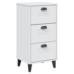 Casa si Gradina - Mobilier - Comode si corpuri - Noptiere - Noptiera „VIKEN”, alb, lemn masiv de pin - Infinity.ro