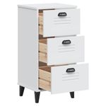Casa si Gradina - Mobilier - Comode si corpuri - Noptiere - Noptiera „VIKEN”, alb, lemn masiv de pin - Infinity.ro