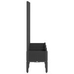 Casa si Gradina - Gradinarit si plante - Plante si ghivece - Ghivece si suporturi - Jardiniera de gradina cu spalier, negru, 120x40x142 cm, PP - Infinity.ro