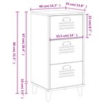 Casa si Gradina - Mobilier - Comode si corpuri - Noptiere - Noptiera „VIKEN”, alb, lemn masiv de pin - Infinity.ro