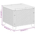 Casa si Gradina - Gradina si terasa - Mobilier exterior - Mese gradina - Masa de gradina, gri, 45x45x37 cm, poliratan si lemn acacia - Infinity.ro