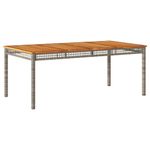 Casa si Gradina - Gradina si terasa - Mobilier exterior - Mese gradina - Masa gradina, gri, 180x90x75 cm, poliratan si lemn de acacia - Infinity.ro