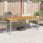 Casa si Gradina - Gradina si terasa - Mobilier exterior - Mese gradina - Masa gradina, gri, 180x90x75 cm, poliratan si lemn de acacia - Infinity.ro