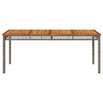 Casa si Gradina - Gradina si terasa - Mobilier exterior - Mese gradina - Masa gradina, gri, 180x90x75 cm, poliratan si lemn de acacia - Infinity.ro