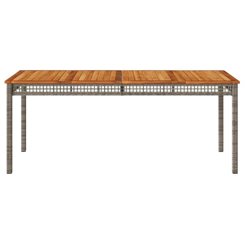 Casa si Gradina - Gradina si terasa - Mobilier exterior - Mese gradina - Masa gradina, gri, 180x90x75 cm, poliratan si lemn de acacia - Infinity.ro