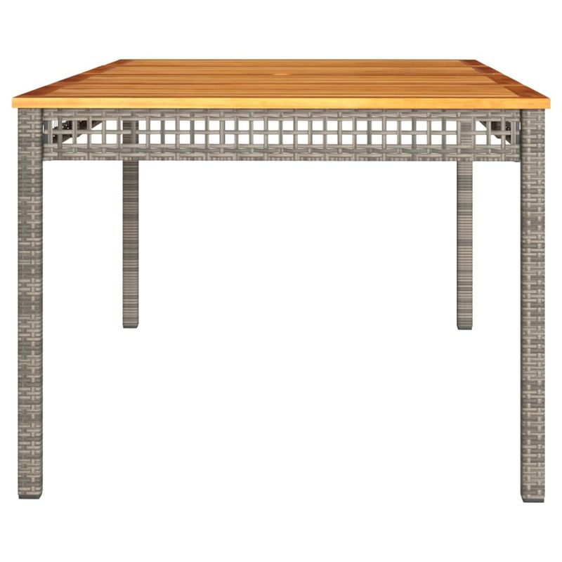 Casa si Gradina - Gradina si terasa - Mobilier exterior - Mese gradina - Masa gradina, gri, 180x90x75 cm, poliratan si lemn de acacia - Infinity.ro