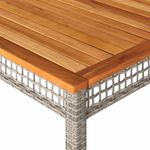 Casa si Gradina - Gradina si terasa - Mobilier exterior - Mese gradina - Masa gradina, gri, 180x90x75 cm, poliratan si lemn de acacia - Infinity.ro