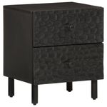 Casa si Gradina - Mobilier - Comode si corpuri - Noptiere - Noptiera, negru, 40x33x46 cm, lemn masiv de mango - Infinity.ro