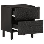 Casa si Gradina - Mobilier - Comode si corpuri - Noptiere - Noptiera, negru, 40x33x46 cm, lemn masiv de mango - Infinity.ro