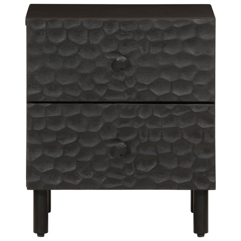 Casa si Gradina - Mobilier - Comode si corpuri - Noptiere - Noptiera, negru, 40x33x46 cm, lemn masiv de mango - Infinity.ro