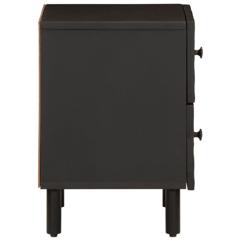 Casa si Gradina - Mobilier - Comode si corpuri - Noptiere - Noptiera, negru, 40x33x46 cm, lemn masiv de mango - Infinity.ro