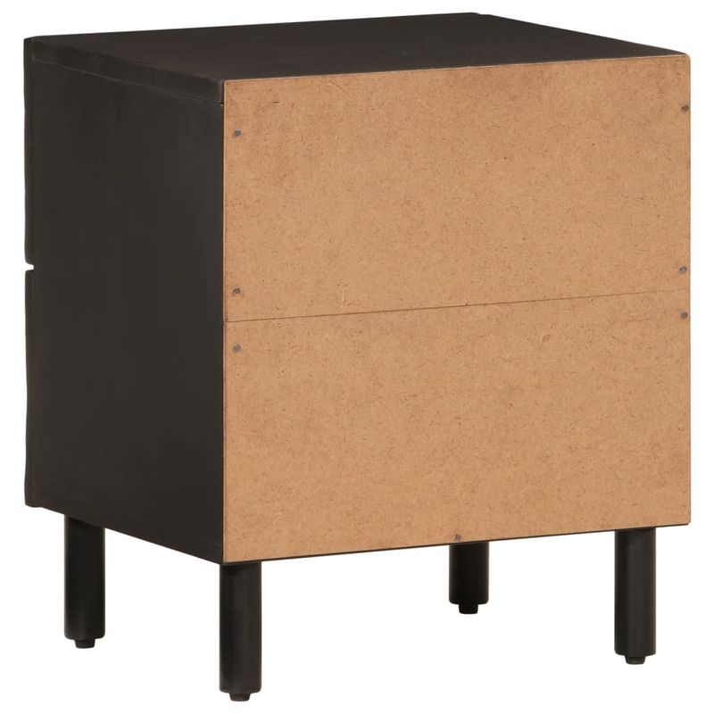 Casa si Gradina - Mobilier - Comode si corpuri - Noptiere - Noptiera, negru, 40x33x46 cm, lemn masiv de mango - Infinity.ro