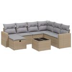 Casa si Gradina - Gradina si terasa - Mobilier exterior - Seturi mobila gradina - Set canapele de gradina, 8 piese, cu perne, bej, poliratan - Infinity.ro