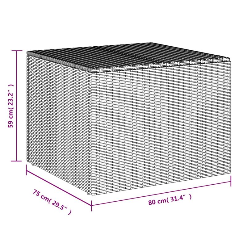 Casa si Gradina - Gradina si terasa - Mobilier exterior - Dulapuri si lazi depozitare exterior - Lada de depozitare pentru gradina, gri, 291 L, poliratan - Infinity.ro