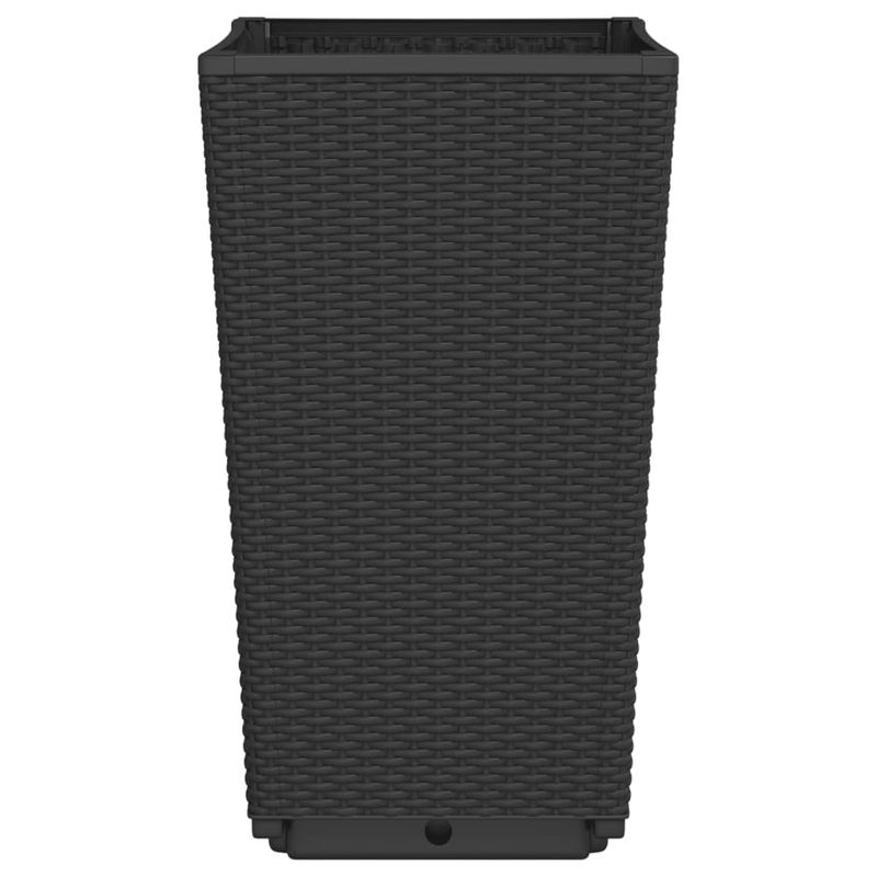 Casa si Gradina - Gradinarit si plante - Plante si ghivece - Ghivece si suporturi - Jardiniere de gradina, 4 buc., negru, 32,5x32,5x57 cm, PP - Infinity.ro