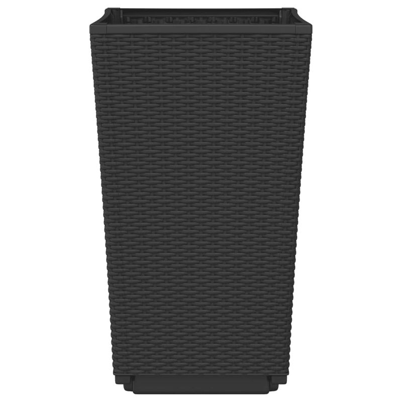 Casa si Gradina - Gradinarit si plante - Plante si ghivece - Ghivece si suporturi - Jardiniere de gradina, 4 buc., negru, 32,5x32,5x57 cm, PP - Infinity.ro