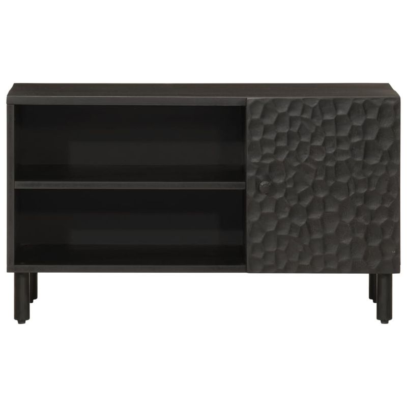 Casa si Gradina - Mobilier - Comode si corpuri - Comode - Comoda TV, negru, 80x31x46 cm, lemn masiv de mango - Infinity.ro